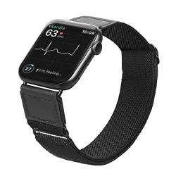 Elastisches Armband kompatibel mit Apple Watch 41 mm, 45 mm, iWatch Series SE/7/6/5/4/3 Armband, verstellbares Sport-Workout-Nylon Damen Herren Ersatz-Arm- oder Knöchelband(38/39/41mm) von WALLFID