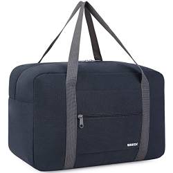 Ryanair Handgepäck 40x20x25cm Handgepäck Tasche für Flugzeug Reisetasche Klein Faltbare Sporttasche Weekender Handgepäck Koffer für Herren und Damen von WANDF (Dunkelblau 20L) von WANDF