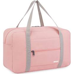 Ryanair Handgepäck 40x20x25cm Handgepäck Tasche für Flugzeug Reisetasche Klein Faltbare Sporttasche Weekender Handgepäck Koffer für Herren und Damen von WANDF (Rosa 20L) von WANDF