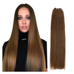 Human Hair Bundles Brasilianische glatte Haarwebart-Bündel, 35,6–71,1 cm, Höhenverhältnis, Remy-Haarverlängerungen, 100 g/Stück Haarverlängerungen (Size : 1Pcs/Lot, Color : 8_26INCHES) von WANGHAI-666