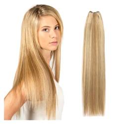 Human Hair Bundles Brasilianische glatte Haarwebart-Bündel, 35,6–71,1 cm, Höhenverhältnis, Remy-Haarverlängerungen, 100 g/Stück Haarverlängerungen (Size : 1Pcs/Lot, Color : P27/613_26INCHES) von WANGHAI-666