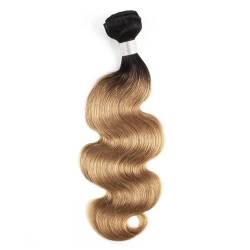 Human Hair Bundles Echthaarverlängerungen, 95 g pro Bündel, honigblonde brasilianische Haarbündel der Güteklasse 10A Haarverlängerungen (Color : Color1B27 body wave, Size : 12inches) von WANGHAI-666