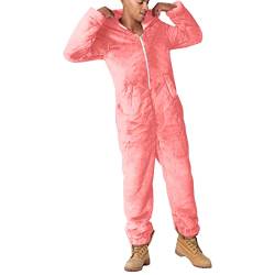 Herren Overall Jumpsuit, One Piece Anzug Fleece Onesie Weich Hausanzug Pyjama Flauschig Einteiler Lang Schlafanzug Herren und Teenager Jungen Schlafoverall S-5XL, Geschenke für Männer von WANGTIANXUE