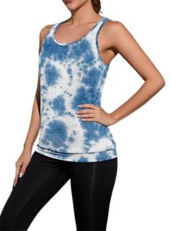 WANGZHI Tank Top Damen Yoga Shirt Top Sport Tanktop Ärmellos Racerback Fitness Oberteil von WANGZHI