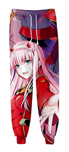 WANHONGYUE Anime Darling In The Franxx 3D Gedruckt Sweatpants Jogginghose Cosplay Kostüm Sporthosen Trousers Trainingsanzug 1173/2 M von WANHONGYUE