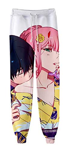 WANHONGYUE Anime Darling In The Franxx 3D Gedruckt Sweatpants Jogginghose Cosplay Kostüm Sporthosen Trousers Trainingsanzug 1173/4 XL von WANHONGYUE