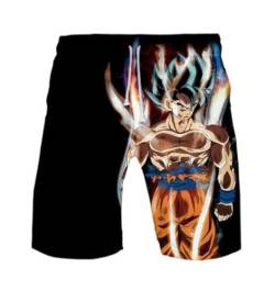 WANHONGYUE Anime Dragon Ball Z Goku Herren Badehose Strand Shorts 3D Druck Sommer Beach Shorts Boardshorts Swim Trunks 1115/12 M von WANHONGYUE