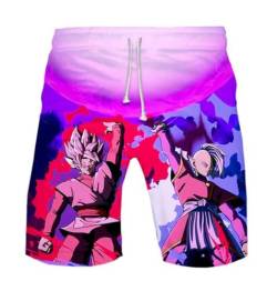 WANHONGYUE Anime Dragon Ball Z Goku Herren Badehose Strand Shorts 3D Druck Sommer Beach Shorts Boardshorts Swim Trunks 1115/3 L von WANHONGYUE