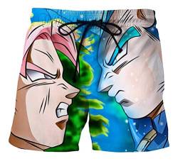 WANHONGYUE Anime Dragon Ball Z Goku Herren Badehose Strand Shorts 3D Druck Sommer Beach Shorts Boardshorts Swim Trunks 1122/19 M von WANHONGYUE