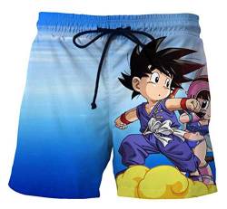 WANHONGYUE Anime Dragon Ball Z Goku Herren Badehose Strand Shorts 3D Druck Sommer Beach Shorts Boardshorts Swim Trunks 1122/2 S von WANHONGYUE