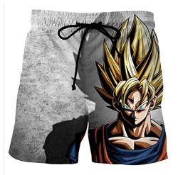 WANHONGYUE Anime Dragon Ball Z Goku Herren Badehose Strand Shorts 3D Druck Sommer Beach Shorts Boardshorts Swim Trunks 1122/26 L von WANHONGYUE