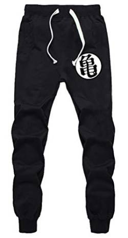 WANHONGYUE Anime Dragon Ball Z Goku Sweatpants Jogginghose Cosplay Kostüm Lange Trousers Sporthose Trainingsanzug mit Taschen Schwarz 8 XXXL von WANHONGYUE