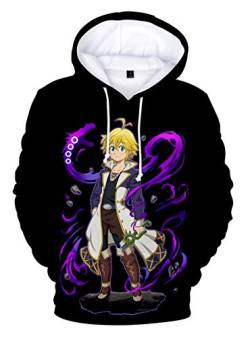 WANHONGYUE Anime Nanatsu No Taizai The Seven Deadly Sins 3D Digitaldruck Kapuzenpullover Hoodie Cosplay Kostüm Pulli Sweatshirt Tops Mäntel 6 S von WANHONGYUE