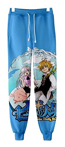 WANHONGYUE Anime Nanatsu No Taizai The Seven Deadly Sins 3D Gedruckt Sweatpants Jogginghose Cosplay Kostüm Sporthosen Trousers Trainingsanzug 1158/16 XL von WANHONGYUE