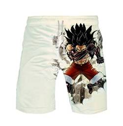 WANHONGYUE Anime One Piece Monkey D Luffy Herren Badehose Strand Shorts 3D Druck Sommer Beach Shorts Boardshorts Swim Trunks 1117/27 M von WANHONGYUE