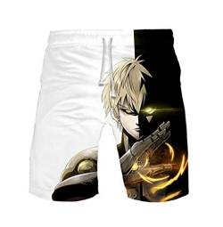 WANHONGYUE Anime One Punch Man Saitama Herren Badehose Strand Shorts 3D Druck Sommer Beach Shorts Boardshorts Swim Trunks 1106/1 XL von WANHONGYUE