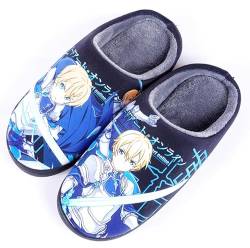 WANHONGYUE Anime Sword Art Online Eugeo Slippers Women Men Fuzzy House Slippers with Rubber Sole Winter Warm Indoor Outdoor Anti-slip Shoes von WANHONGYUE