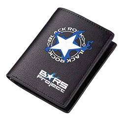 WANHONGYUE Black Rock Shooter BRS Portemonnaie Schwarz Kunstleder Geldbörse für Männer Brieftasche mit Anime-Druck 3 / A von WANHONGYUE