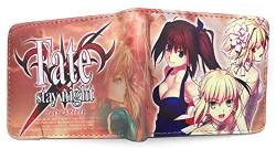 WANHONGYUE Cartoon Anime Brieftasche Geldbörse Herren Kunstleder Geldbeutel Wallet Bifold Münzfach Karten Geldtasche Fate/Stay Night/1 von WANHONGYUE