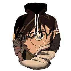 WANHONGYUE Detective Conan Anime Hoodie Kapuzenpullover Unisex Cosplay 3D Druck Sweatshirts 5 L von WANHONGYUE