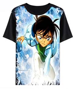 WANHONGYUE Detective Conan Anime T-Shirt Cosplay Kostüm Sommer Kurzarm Tee Top Shirts Schwarz 15 XXL von WANHONGYUE