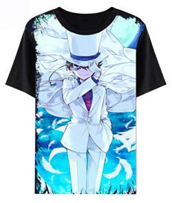 WANHONGYUE Detective Conan Anime T-Shirt Cosplay Kostüm Sommer Kurzarm Tee Top Shirts Schwarz 16 S von WANHONGYUE