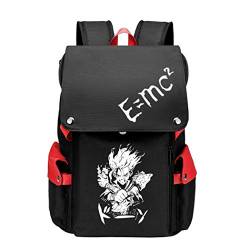 WANHONGYUE Dr.STONE Anime Cosplay Unisex 15,6 Zoll Laptop Backpack Schultasche Rucksack für Reisen/College/Arbeit Rot / 4 von WANHONGYUE