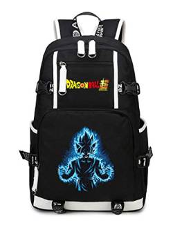 WANHONGYUE Dragon Ball Anime Backpack Schüler Schultasche Laptop Rucksäcke Freizeittasche Daypack Schwarz-18 von WANHONGYUE