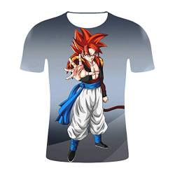 WANHONGYUE Dragon Ball Z Goku Anime 3D Druck T-Shirt Unisex Cosplay Kurzarm Pullover Tee Tops 9 XXL von WANHONGYUE