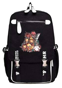 WANHONGYUE FINAL Fantasy Spiel Cosplay Studenten Rucksack Canvas Backpack Schultaschen Daypack -1 von WANHONGYUE