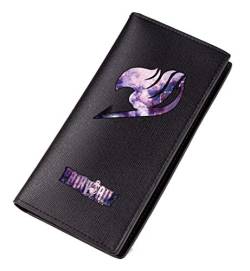 WANHONGYUE Fairy Tail Portemonnaie Schwarz Kunstleder Geldbörse für Männer Brieftasche mit Anime-Druck 4 / B von WANHONGYUE