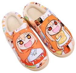 WANHONGYUE Japanese Anime Himouto! Umaru-chan Hausschuhe Damen Herren Plüsch Pantoffeln Rutschfest House Slippers Winter Warme Schlappen von WANHONGYUE