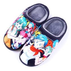 WANHONGYUE Japanese Anime Manga Slippers Women Men Fuzzy House Slippers with Rubber Sole Winter Warm Indoor Outdoor Anti-slip Shoes von WANHONGYUE
