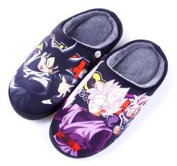 WANHONGYUE Japanese Anime Manga Slippers Women Men Fuzzy House Slippers with Rubber Sole Winter Warm Indoor Outdoor Anti-slip Shoes von WANHONGYUE