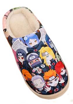 WANHONGYUE Japanese Anime Naruto Hausschuhe Damen Herren Plüsch Pantoffeln Rutschfest House Slippers Winter Warme Schlappen von WANHONGYUE