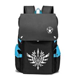 WANHONGYUE Monster Hunter MH Spiel Cosplay Unisex 15,6 Zoll Laptop Backpack Schultasche Rucksack für Reisen/College/Arbeit Blau / 5 von WANHONGYUE