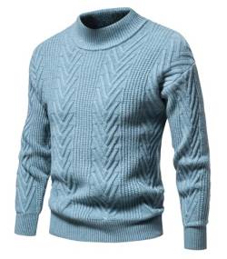 Herren Pullover Winter Halbkragen Lässig Strickpullover Warm Jacquard Pullover Sweater für Männer von WANLAI