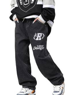 WANLAI Damen Baggy Jeans Y2k Vintage Stickerei Boyfriend Jeans Harajuku E-Girl Streetwear Hip Hop Jeanshosen von WANLAI