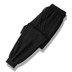 WANMN Herren Sporthose Freizeithose Frühling und Herbst Laufhose Plus Size Hosen Lose Fette Jogginghose-Schwarz_XL von WANMN