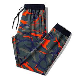 WANMN Plus Größe L-8XL Baumwolle Männer Jogger Herbsthose Camouflage Jogginghose Lose Bequeme Camo Cargohose-Rot_7XL von WANMN