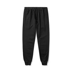 WANMN Übergroße Herrenhose Jogging Trainingshose Freizeit Sporthose Plus Größe L-9XL Elastische Taille Jogginghose-Schwarz_9XL von WANMN