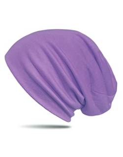 WANSSY® Damen Herren Unisex Uni Farbe Beanie Fashion ohne Muster Einheitshröße Kopfbedeckung (Quarzviolett) von WANSSY