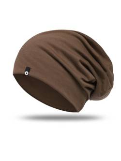 WANSSY® Damen Herren Unisex Uni Farbe Beanie mit Sternchen Fashion Einheitshröße Kopfbedeckung (Braun) von WANSSY