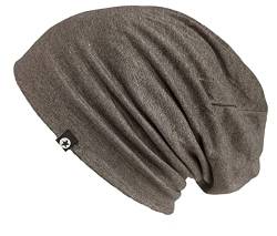 WANSSY® Damen Herren Unisex Uni Farbe Beanie mit Sternchen Fashion Einheitshröße Kopfbedeckung (Mittelgrau Meliert) von WANSSY