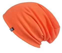 WANSSY® Damen Herren Unisex Uni Farbe Beanie mit Sternchen Fashion Einheitshröße Kopfbedeckung (Orange) von WANSSY