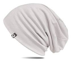 WANSSY® Damen Herren Unisex Uni Farbe Beanie mit Sternchen Fashion Einheitshröße Kopfbedeckung (Weiß) von WANSSY
