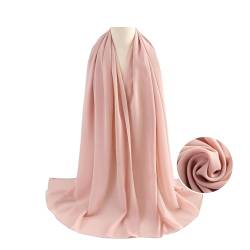 WANSSY® moderner Chiffonschal lang Schal Stola Tuch für Hochzeit Abendkleid in verschiedenen Größen Farben (Altrosa XXL) von WANSSY