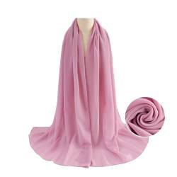 WANSSY® moderner Chiffonschal lang Schal Stola Tuch für Hochzeit Abendkleid in verschiedenen Größen Farben (Aschrosa XXL) von WANSSY