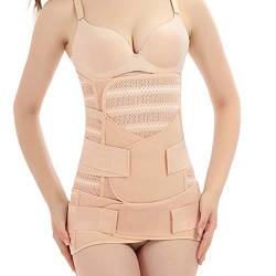 WANYIG Bauchband Nach Geburt High Elastischen Frauen 3 in 1 Postpartum Belly Band Mutterschaft Bauchband Bauch Gütel Postpartum Support Mesh Gute Peremebilität Postpartale Unterstützung (Aprikose, L) von WANYIG