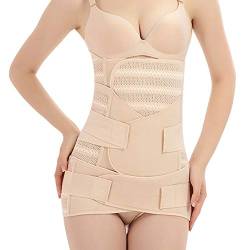 WANYIG Bauchband Nach Geburt High Elastischen Frauen 3 in 1 Postpartum Belly Band Mutterschaft Bauchband Bauch Gütel Postpartum Support Mesh Gute Peremebilität Postpartale Unterstützung (Beige, XL) von WANYIG